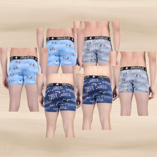 Image of Men's Nylon Stretch Printed Trunk | Ultra-Soft, Breathable Innerwear for Men | Stylish & Supportive Fit