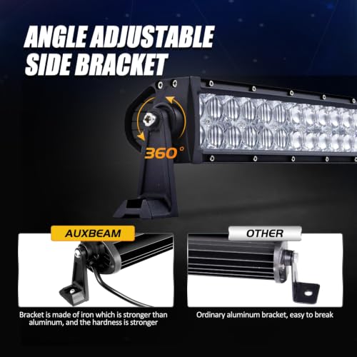 Image of Auxbeam 32 Inch 180W LED Light Bar, 5D Lens Double Row Driving Combo Lights