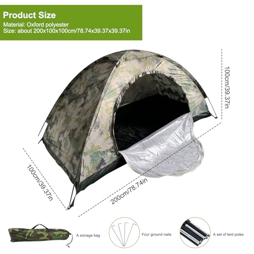 Carpa para 1 persona impermeable y resistente al viento miniatura 6
