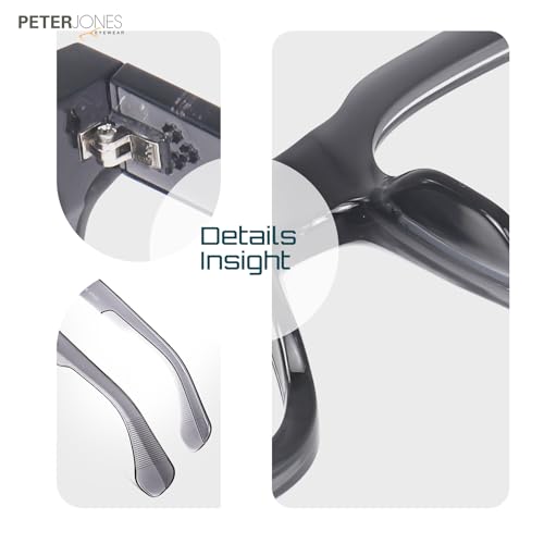Image of Peter Jones I Zero Power Blue Cut Computer Glasses I Retro Square Shape I Gaming Glasses I UV Protected & Blocks Harmful Rays I Men & Women I Large Square 3804