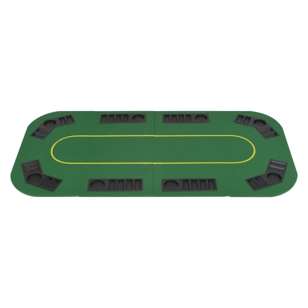 Furniture select-8-Player - Tavolo da poker pieghevole, rettangolare, 4 posti, colore: Verde