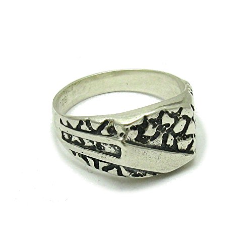 Anillo de plata de ley para hombre sólido 925 R001554