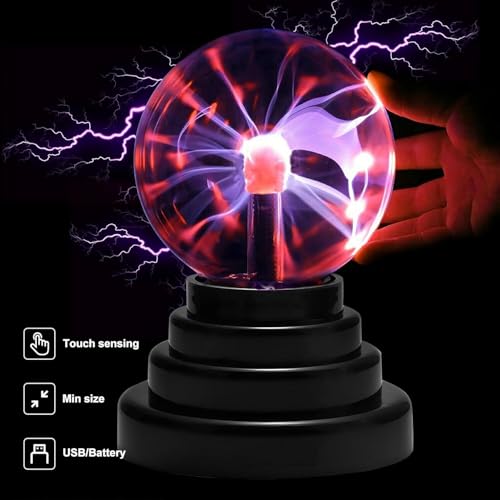 Image of SCILLA Mini Magic Tesla Coil Plasma LED Lamp - Touch Sensitive Plasma Ball (USB Powered Or Battery Operated)