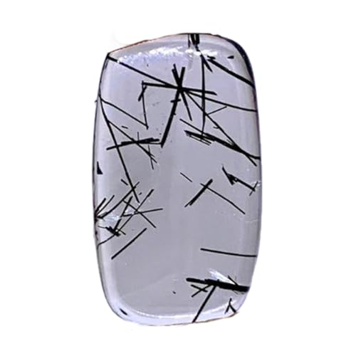Quartz rutile noir pierre en vrac rectangulaire cabochon pour collier et bague DIY