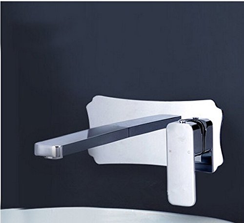 Robinet mélangeur mural en laiton massif chromé luxe pour salle de bain