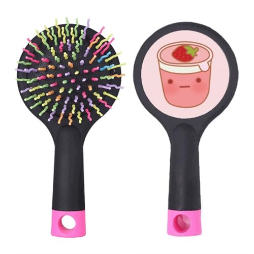 Brosse démêlante fraise avec base coussin pour un brossage anti-casse