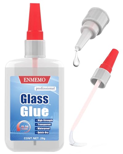 (2-in-1) Glass Glue with Brush Applicator & Nozzle,Acrylic Adhesive,Super InstantGlue Bonding...