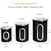 Fortune Candy Stainless Steel Canister Sets with Anti-Fingerprint Lid and Visible Window, Cereal Container Set of 3 (Black)