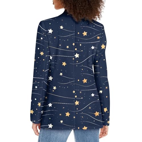 TOADDITDO Women's Casual Business Open Front Long Sleeve Notch Lapel Office Blazer Jacket with 2 Pockets3