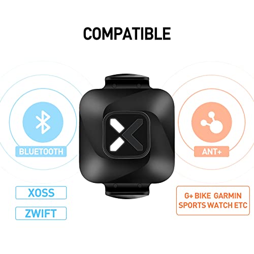 Image of XOSS Vortex Cadence /Speed Sensor ANT+ /Bluetooth 4.0, Outdoor /Indoor Wireless IPX7 Dual Modes Bike Computer RPM Sensor for Road Bike /Spinning Bike /MTB Compatible with Wahoo Fitness /Zwift /Strava