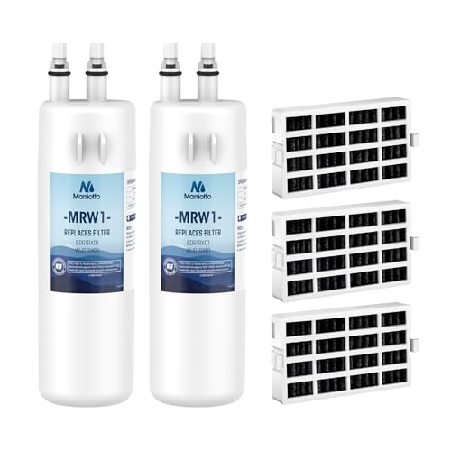MARRIOTTO EDR1RXD1 Refrigerator Water Filter Compatible with W10295370A, WHR1RXD1, KAD1RXD1, Filter 1, W10295370, P4RFWB, P8RFWB2L, 46-9930, 46-9081 and W10311524 Air Filter (2+3)