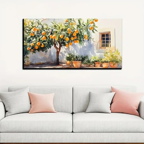 Affiche de maison oranger pour sublimer un grand mur vide