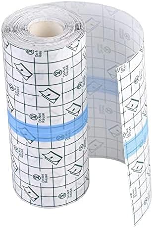 Easy to use Tattoo Aftercare Waterproof Adhesive Bandage 5 m x 15 cm, Second Skin Healing Protective Bandages Transparent Stretchable Antibacterial Wound and Tattoo aftercare Dressing, Recovery Tape