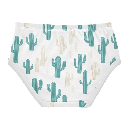 Wusikd Cactus Girls' Underwear Cotton Lines White Girls Briefs Soft Toddler Underwear 2T2