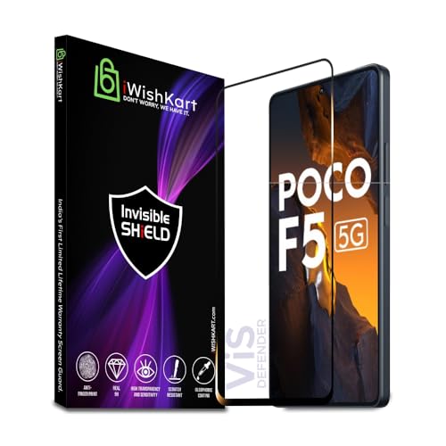 Image of Poco F5 / F5 Pro Tempered Glass [90 Days with warranty] screen protector guard Full Edge to Edge 9H Full Glue FHD with Easy Installation kit (PocoF5)