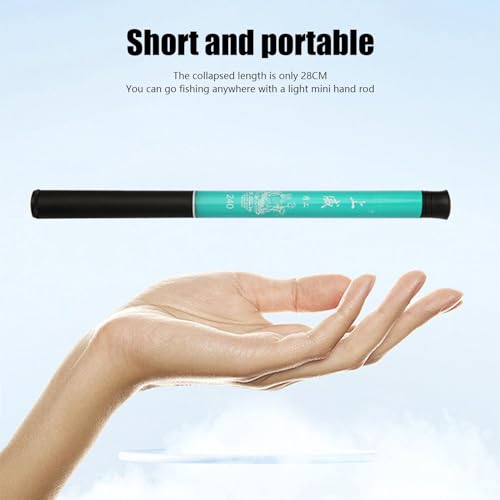 Vara de pesca de bolso, vara de pesca portátil - Vara de pesca telescópica em miniatura para viagens