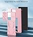 FNTCASE for Samsung Galaxy S23-Ultra Case: S22 Ultra Military Grade Shockproof Protection Mobile Case with Kickstand & Matte Textured Rugged TPU Shell | Drop Proof Protective Phone Cover Pink