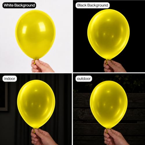 Image of 100 Pcs UV Neon Yellow Balloons 12 inch Neon Party Supplies, Balloons, Glow in the Dark for Birthday, Graduation, Baby Shower,Wedding, Anniversary Valentines Party Decorations