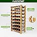 NutriChef 72 Bottle Wine Rack Stackable Bamboo Freestanding, 8-Tier Modular Shelf, Sturdy Wobble Free, Upgraded 2026 Design, Easy No-Tool Assembly for Kitchen, Cellar or Bar Storage 33.5