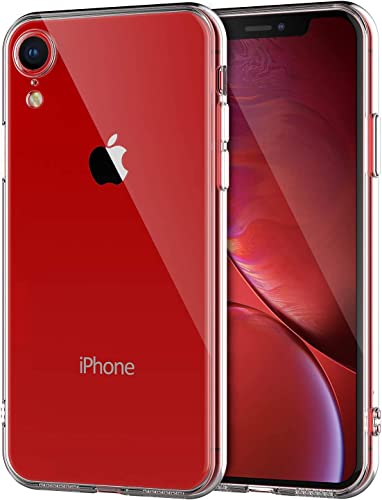 Image of NISHTECH for iPhone XR Premium Transparent Hybrid Soft Slim Dust Proof Back Case Cover Silicone with Camera Protection