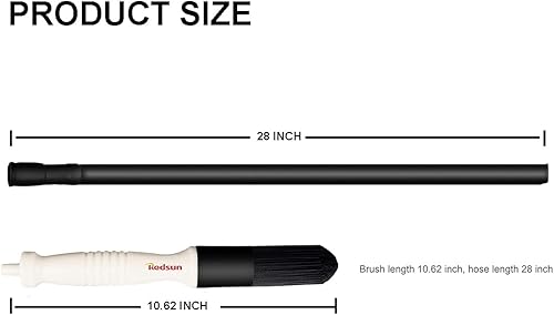 Miniatura 6 de Cepillo de limpieza de piezas de flujo continuo (3.6 onzas, 10.62 pulgadas) con manguera de 28 pulgadas de largo que se conecta a la boquilla de