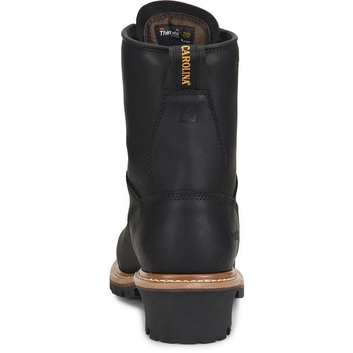 Carolina Elm 8” Waterproof Insulated Steel Toe Logger Boots for Men - Rugged Men’s Work Boots with 600g Thinsulate and Slip-Resistant Outsoles4