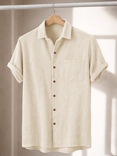 Image of Noble Monk Men's Polyester Regular Fit Solid Casual Shirt |Half Sleeve | |Stylish Shirt