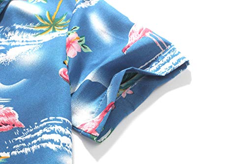 SSLR Big Girls Hawaiian Shirt Beach Tropical Summer Casual Short Sleeve Button Down Shirt4