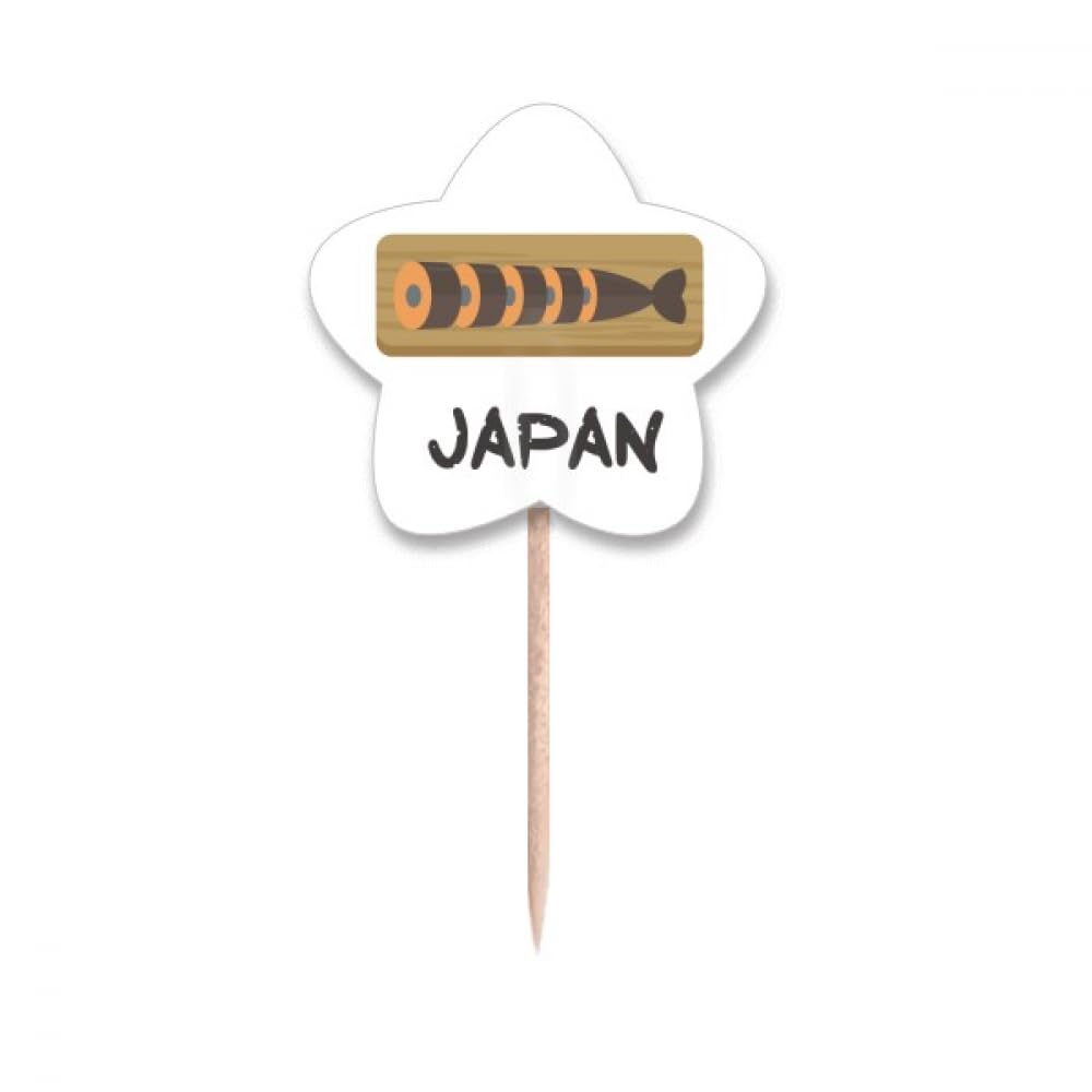 Cure-dents japonais Kuai Cruisine avec drapeaux étoiles pour l'apéritif