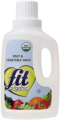 Fit Organic 32 Oz Soaker Produce Wash, Fruit and Vegetable Wash and Pesticide/Wax Remover