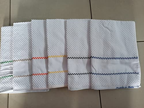 Set Sei Strofinacci in Spugna con Tela Aida e