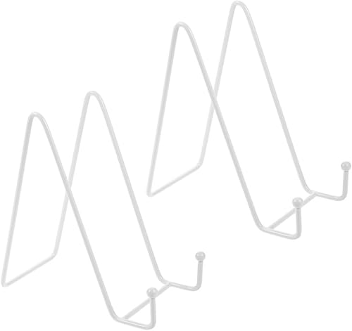 Abaodam 2 unids marco de fotos soporte de escritorio soporte de hierro blanco libro soportes para pantalla marco de imagen soporte de exhibición disponible en Yaxa Peru