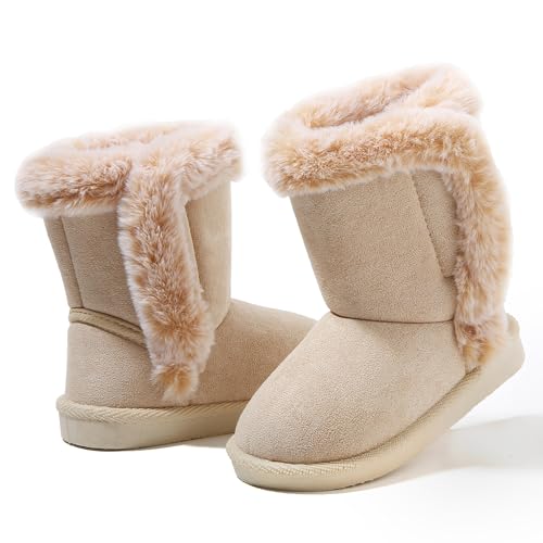 Image of Femizee Girls Boys Warm Winter Boots Kids Outdoor Snow Boots(Toddler /Little Kid)