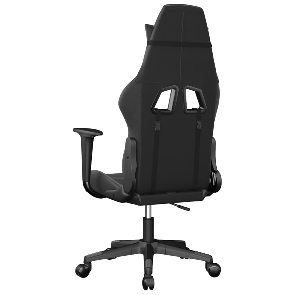 Gecheer Sedia da Gaming, Sedia Gaming, Sedia Girevole Ergonomica, Sedia Gaming Ergonomica, Sedia da Ufficio Regolabile, Sedia Gaming Reclinabile, Nera e Grigia in Similpelle