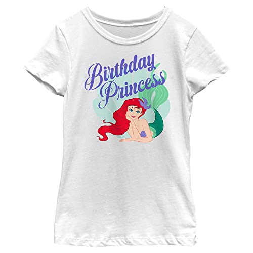 Disney Little, Big Princesses Ariel Bday Prin Girls Short Sleeve Tee Shirt