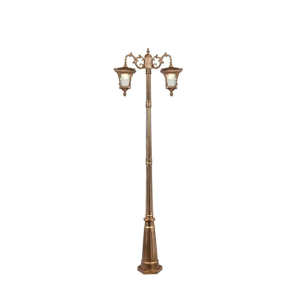 QUSYZD Lamp Post Lights Outdoor, Outdoor Lamp 2-Light Retro Street Light Outdoor Landscape Villa Waterproof High Pole Post Lantern Traditional Rainproof Garde,