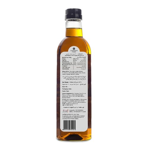 Image of Conscious Food Cold Pressed Black Mustard Oil | 500ml | Natural & Chemical Free | Healthy Cooking Oil | Good for Heart Health | Kolhu /Kacchi Ghani /Checku | PET bottle (Pack of 2)