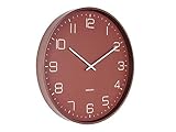 Designer: Armando Breeveld Karlsson - Wanduhr Lofty - Eisen - matt warmes rot - Ø40 x T4,5 cm