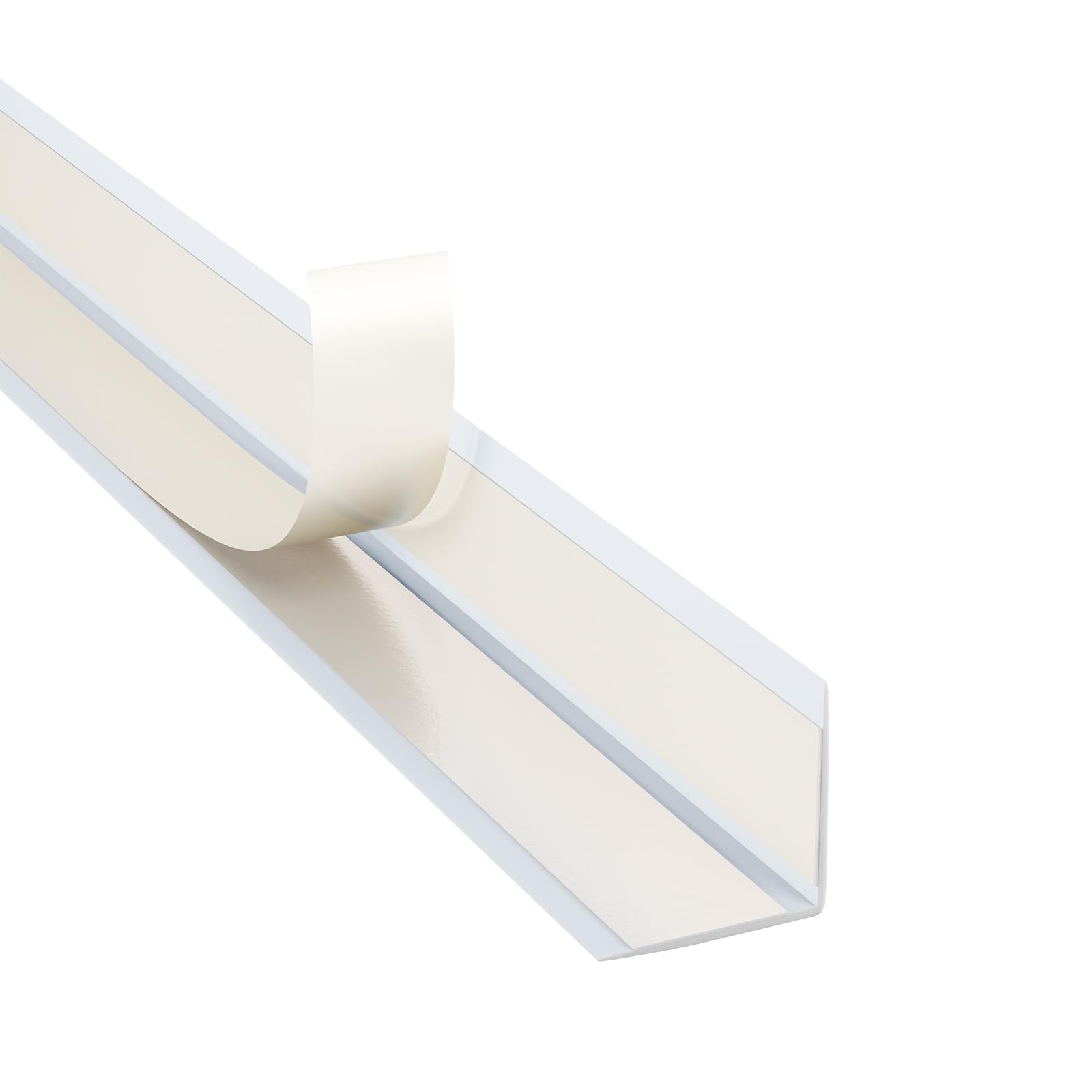 DQ-PP WINKELPROFIL SELBSTKLEBEND – Innenklebend – Größe: 20x20mm – Länge: 4m (2x 2m) – Farbe: Weiß – Material: PVC – Kunststoff Winkelleiste – Kantenschutz Eckschienen Kunststoffwinkel