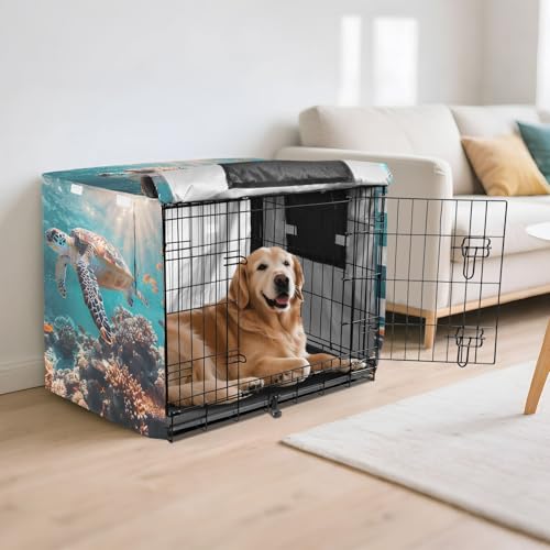 Housse de cage imperméable chien corail coloré L