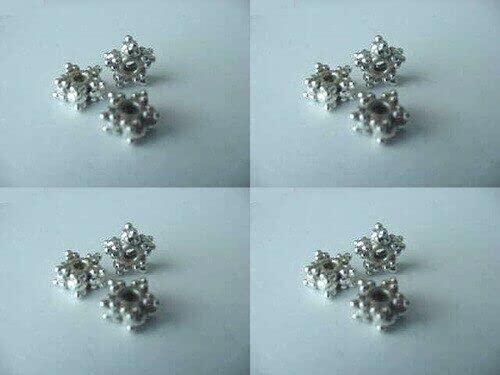 Beads for Jewelry Making, Bracelet, Earring and Necklace Three of Exotic Star-Design Sterling Silver Bali 1617 by Q Pride Store