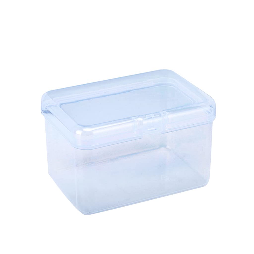 Transparent Plastic Organizer Storage Box with Hinged Lids 3 6x2 6x2 2inches Storage Containers for Tool Accessories Small