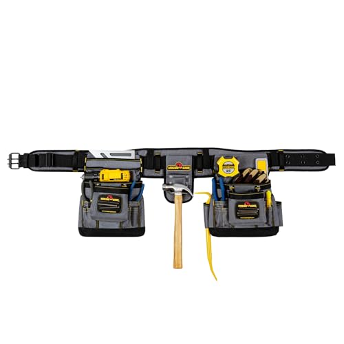 MagnoGrip 002-603 19-Pocket Magnetic Builder's Tool Belt, Black