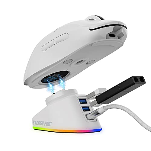Station De Chargement Magnétique Pour Souris Logitech G Pro X Superlight, G Pro Wireless, G502, G903 - Compatible, Antidérapante, Avec Câble USB-C
