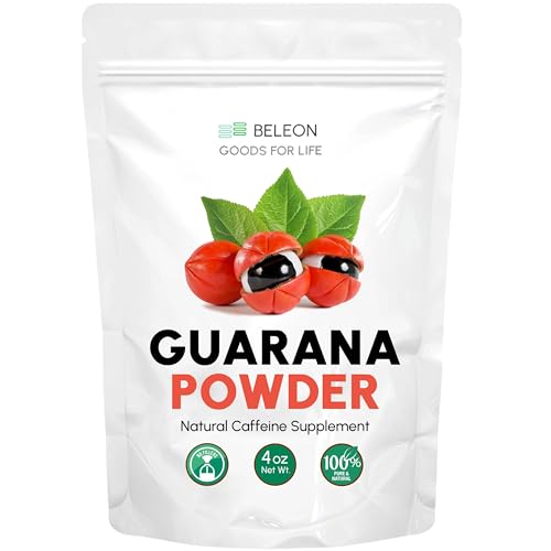 Image of Guarana Powder 4 oz Natural Caffeine Supplement, Origin Seeds Brazil, Unflavored