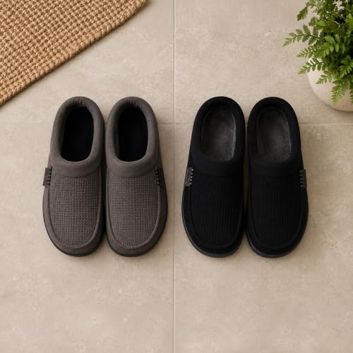 Image of Dearfoams Men's Brendan Indoor /Outdoor Breathable Memory Foam Clog House Shoe with Wide Widths Slipper