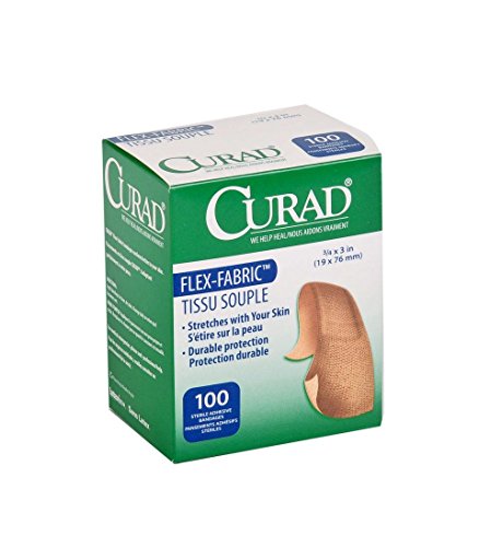 Curad Woven Blue Detectable Bandage, 100 Count