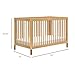 Babyletto Gelato 4-in-1 Baby Crib Convertible to Wooden Toddler Bed, Daybed & Full-Size Bed, GREENGUARD Gold Certified - Made of 100% Solid Wood, Includes Toddler Conversion Kit - Honey with Vegan Tan