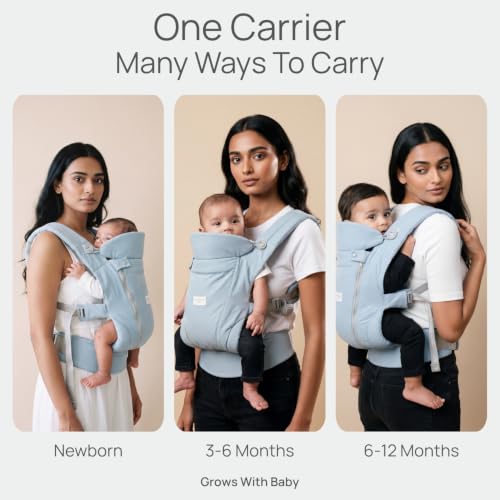Image of Haus & Kinder Nubee Baby Carrier for New Born Baby, Soft Ergonomic Infant Carrier with Adjustable Straps, Breathable Hands-Free Kangaroo Bag, Lightweight Baby Carrier Upto 18 kg, 0-15 Months