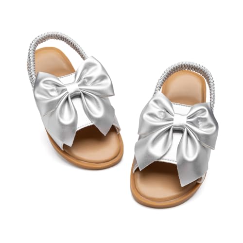 Image of Toddler Girls Sandals Little Girl Summer Flat Sandal Baby Open Toe Outdoor Beach Holiday Dress Shoes